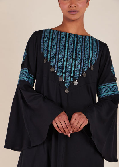 Blue Heriz Abaya