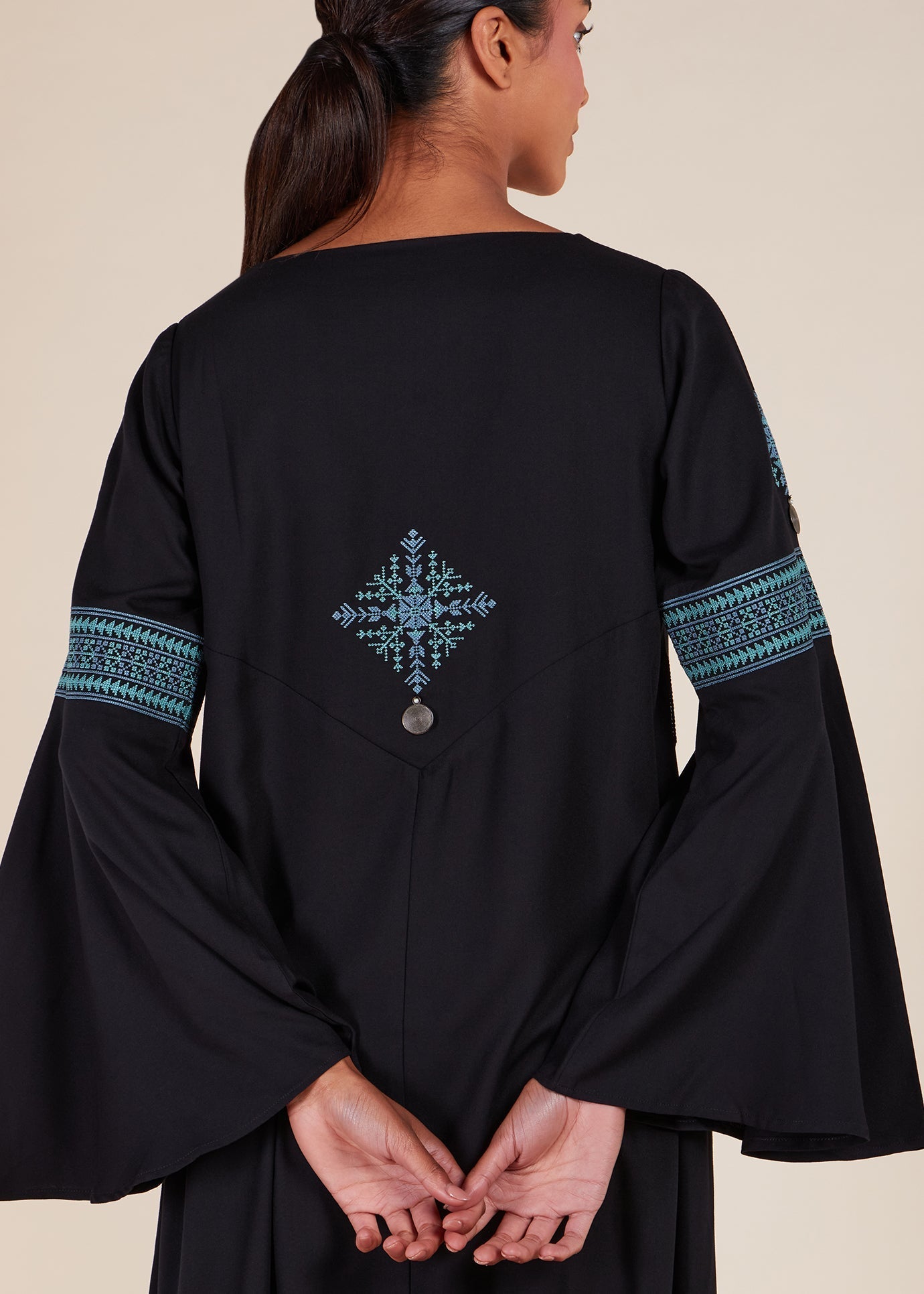 Blue Heriz Abaya