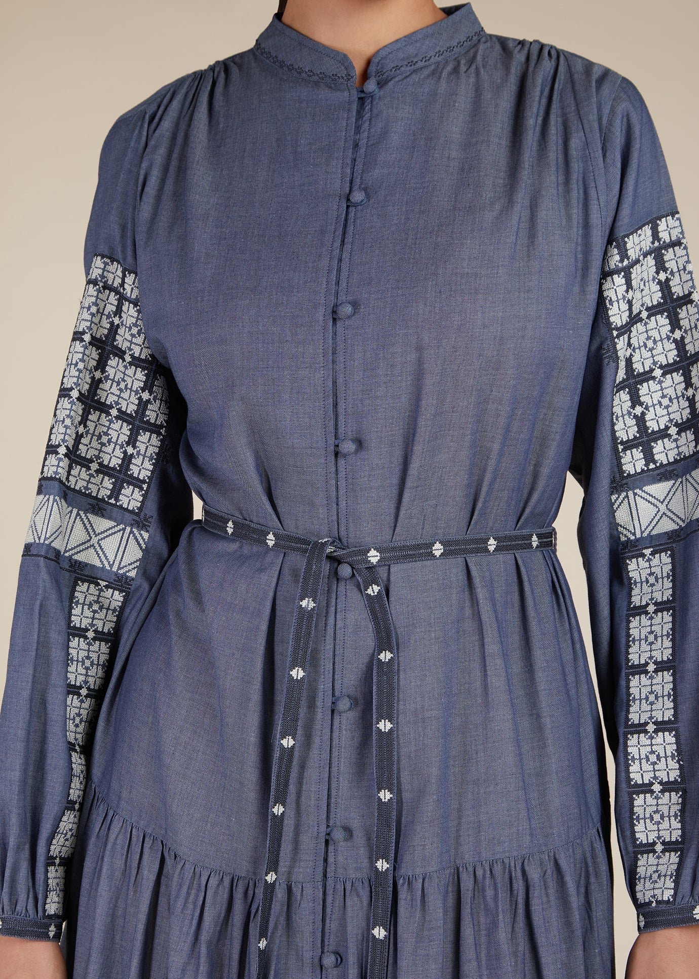 Boho Denim Tiered Maxi - Final Sale