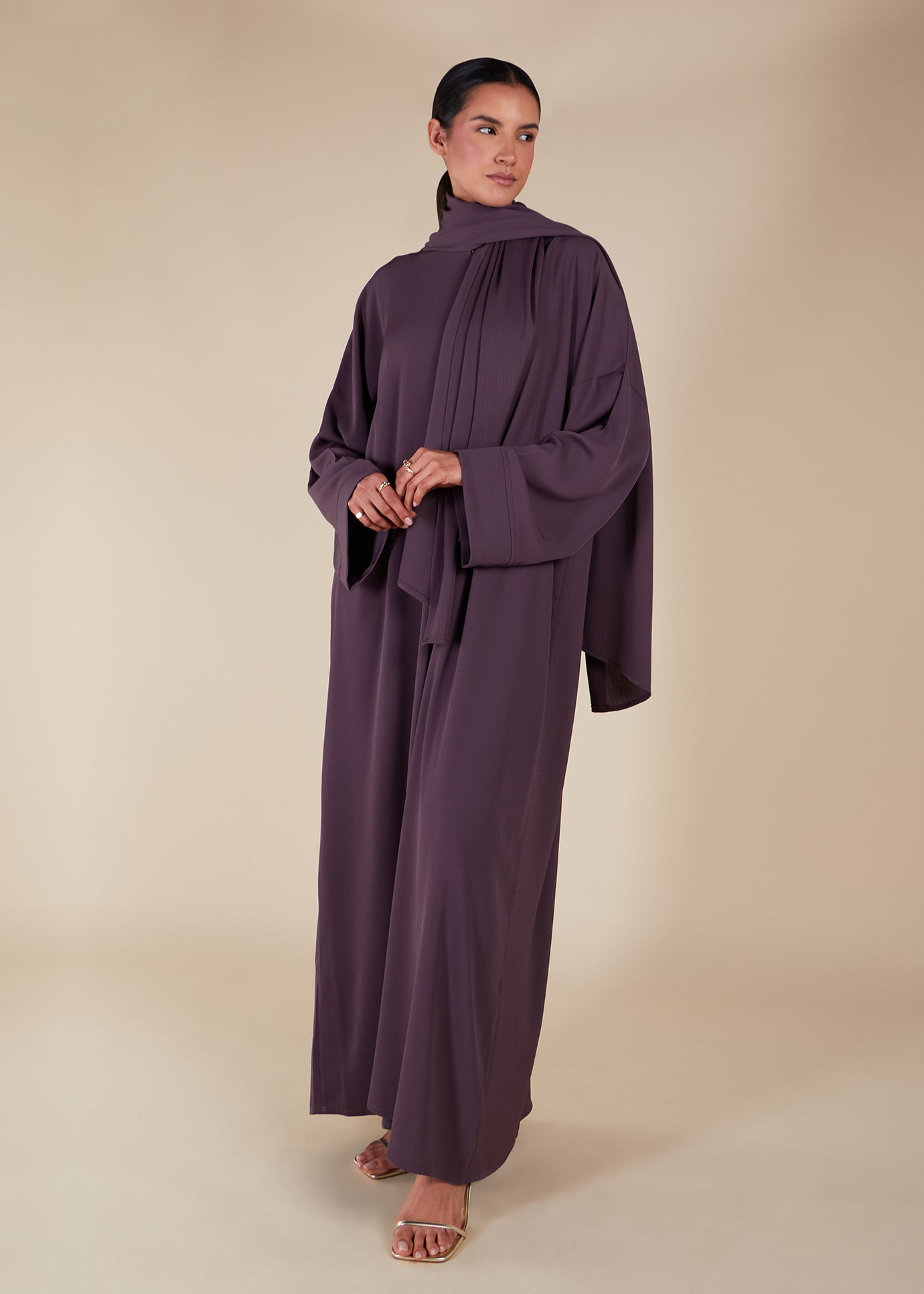 Prayer Abaya Mauve - Final Sale