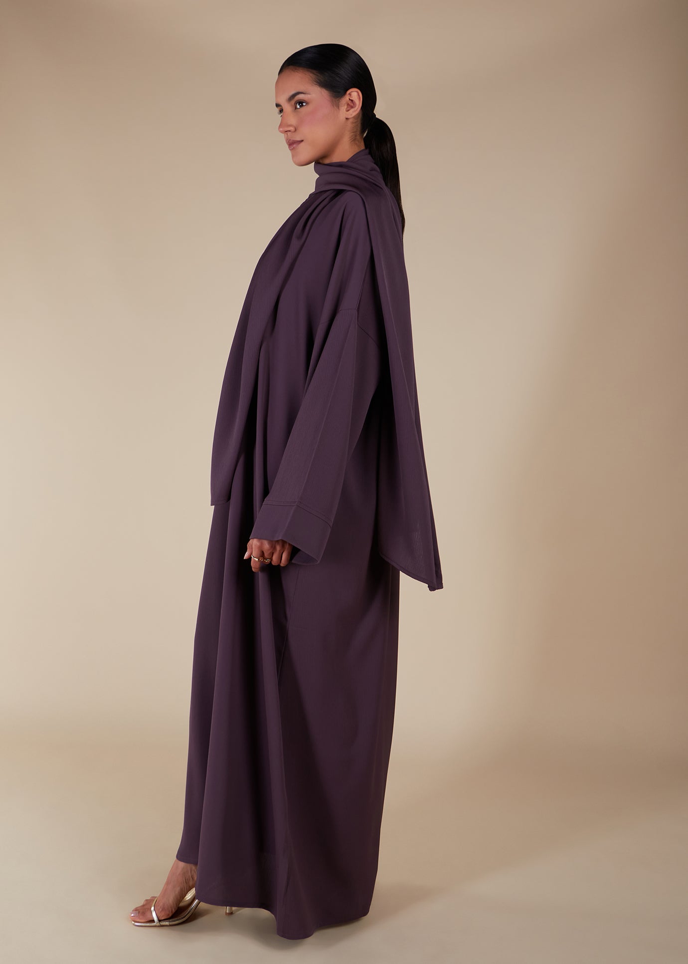 Prayer Abaya Mauve - Final Sale