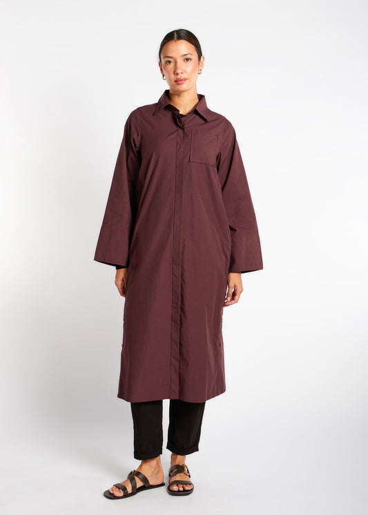 Cotton Cord Shirt Dress - Final Sale