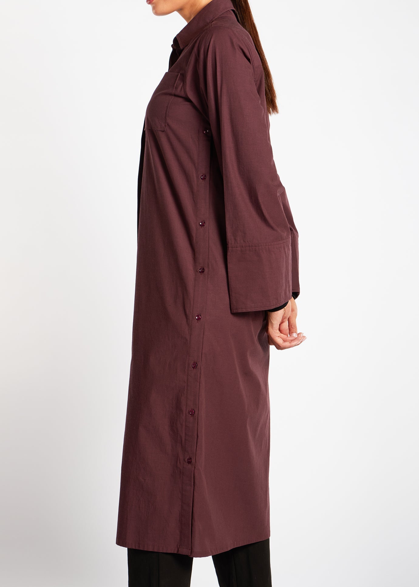 Cotton Cord Shirt Dress - Final Sale