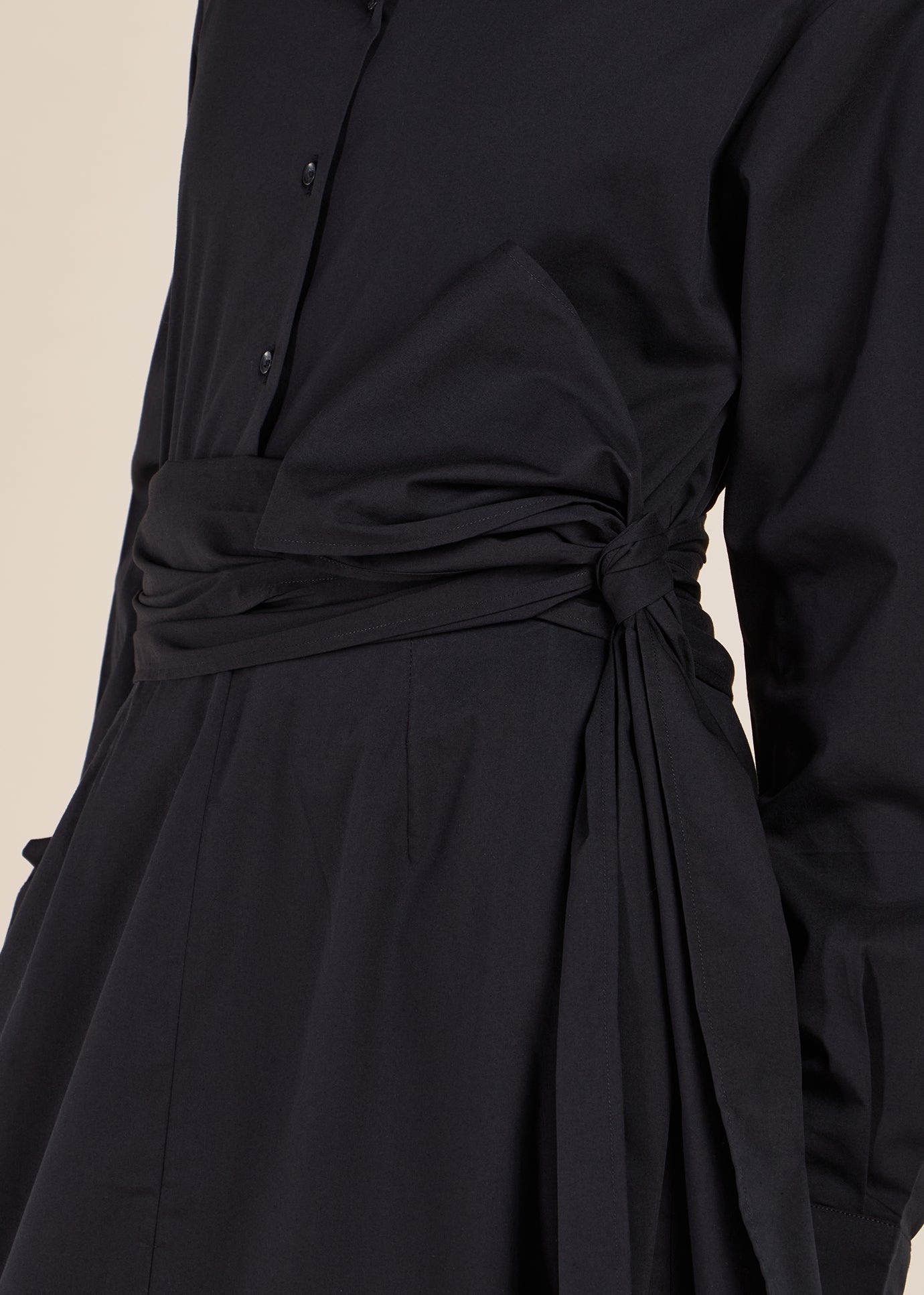 Cotton Poplin Skirt Black