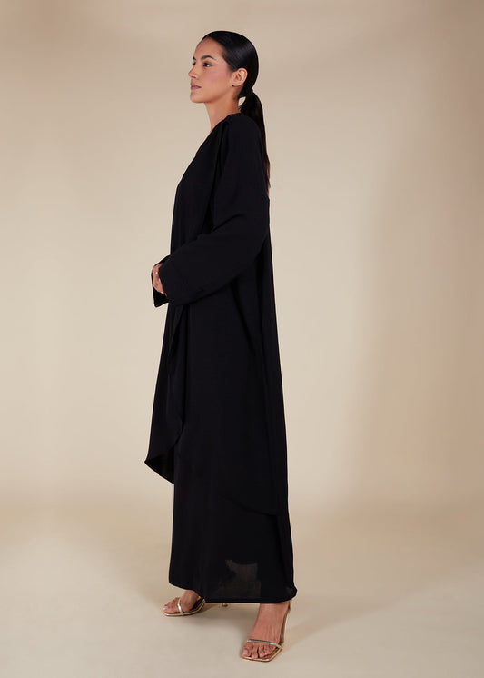 Crossover Abaya Black - Final Sale
