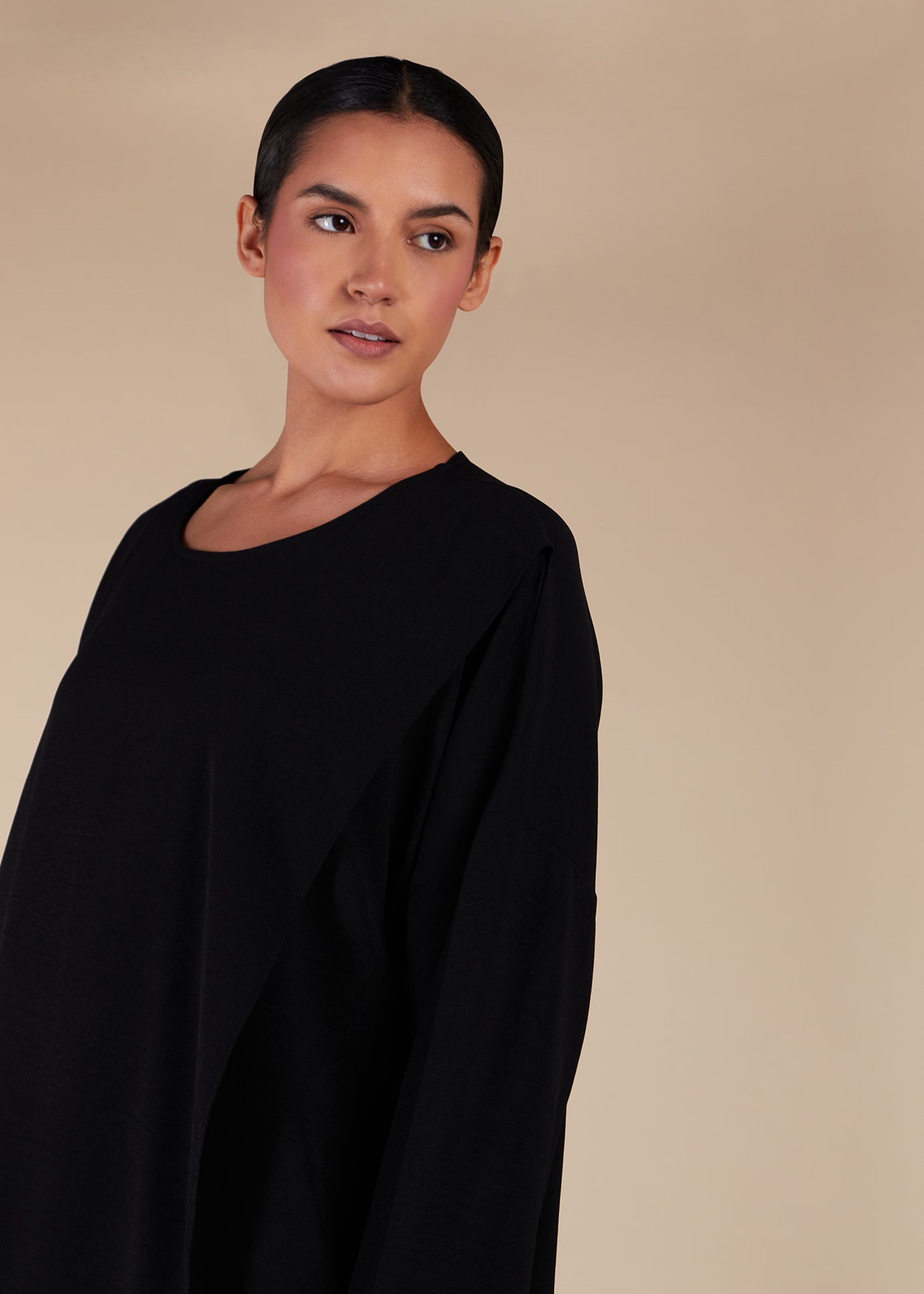 Crossover Abaya Black - Final Sale