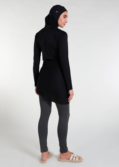 Detach Wrap Swim Top Black - Final Sale