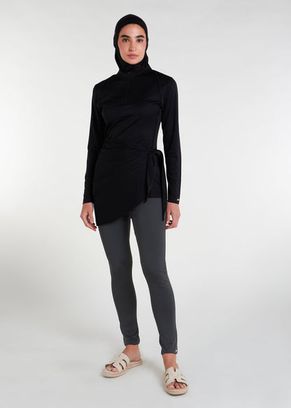 Detach Wrap Swim Top Black - Final Sale