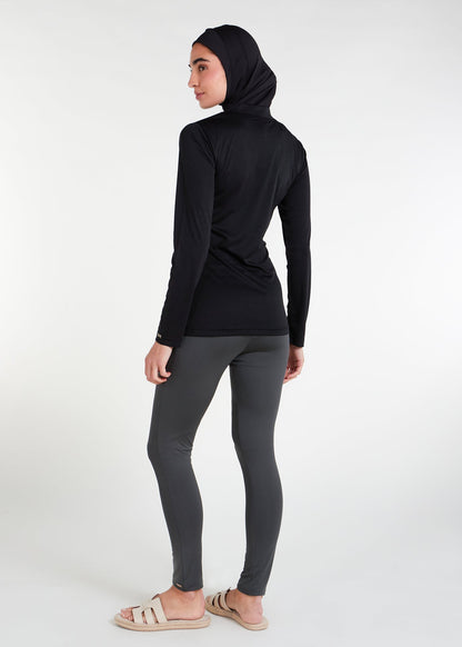 Detach Wrap Swim Top Black - Final Sale