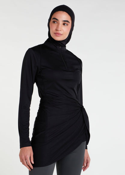 Detach Wrap Swim Top Black - Final Sale