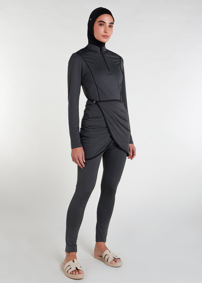 Detach Wrap Swim Top Olive
