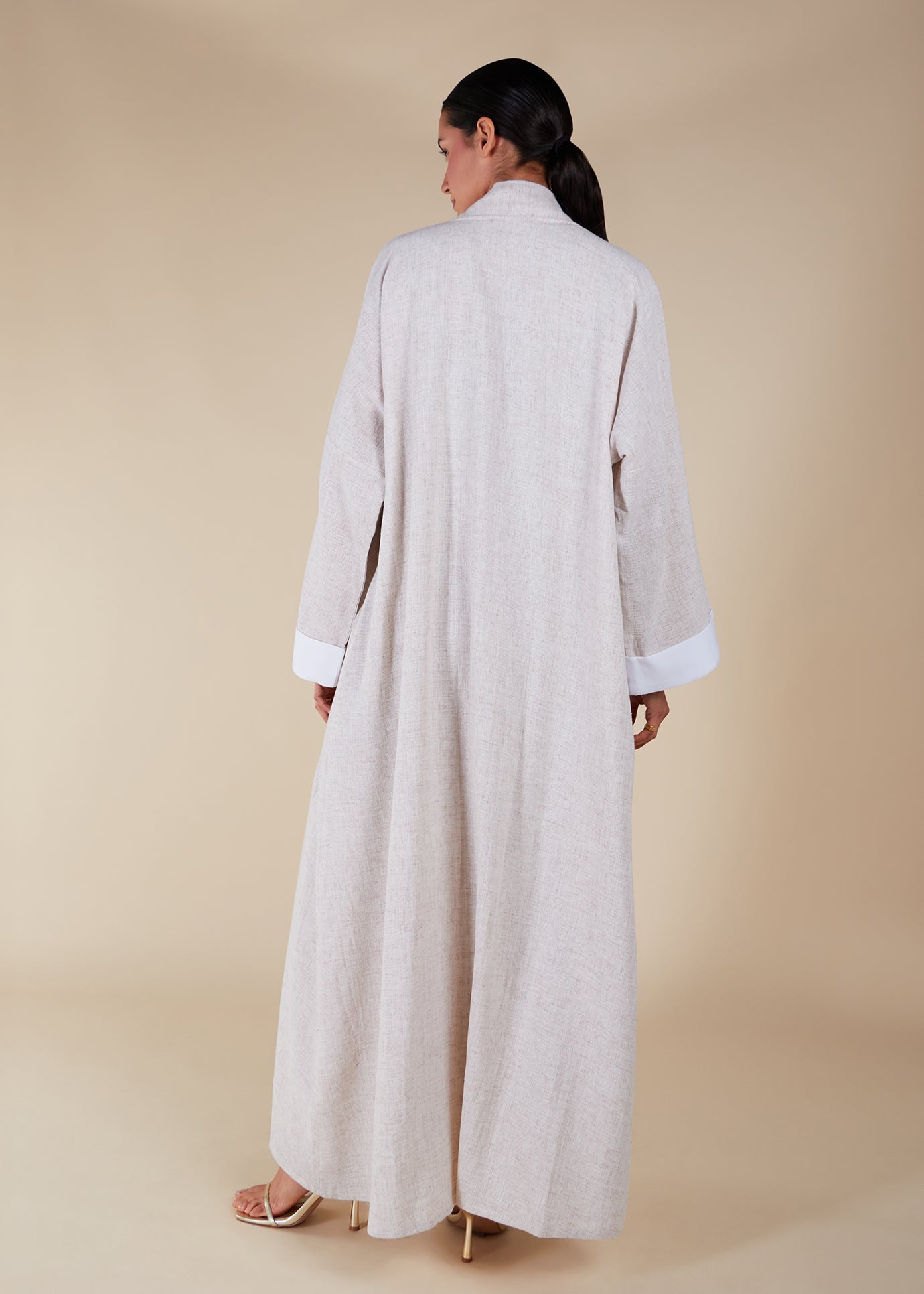 Layered Linen Feel Open Jacket - Final Sale