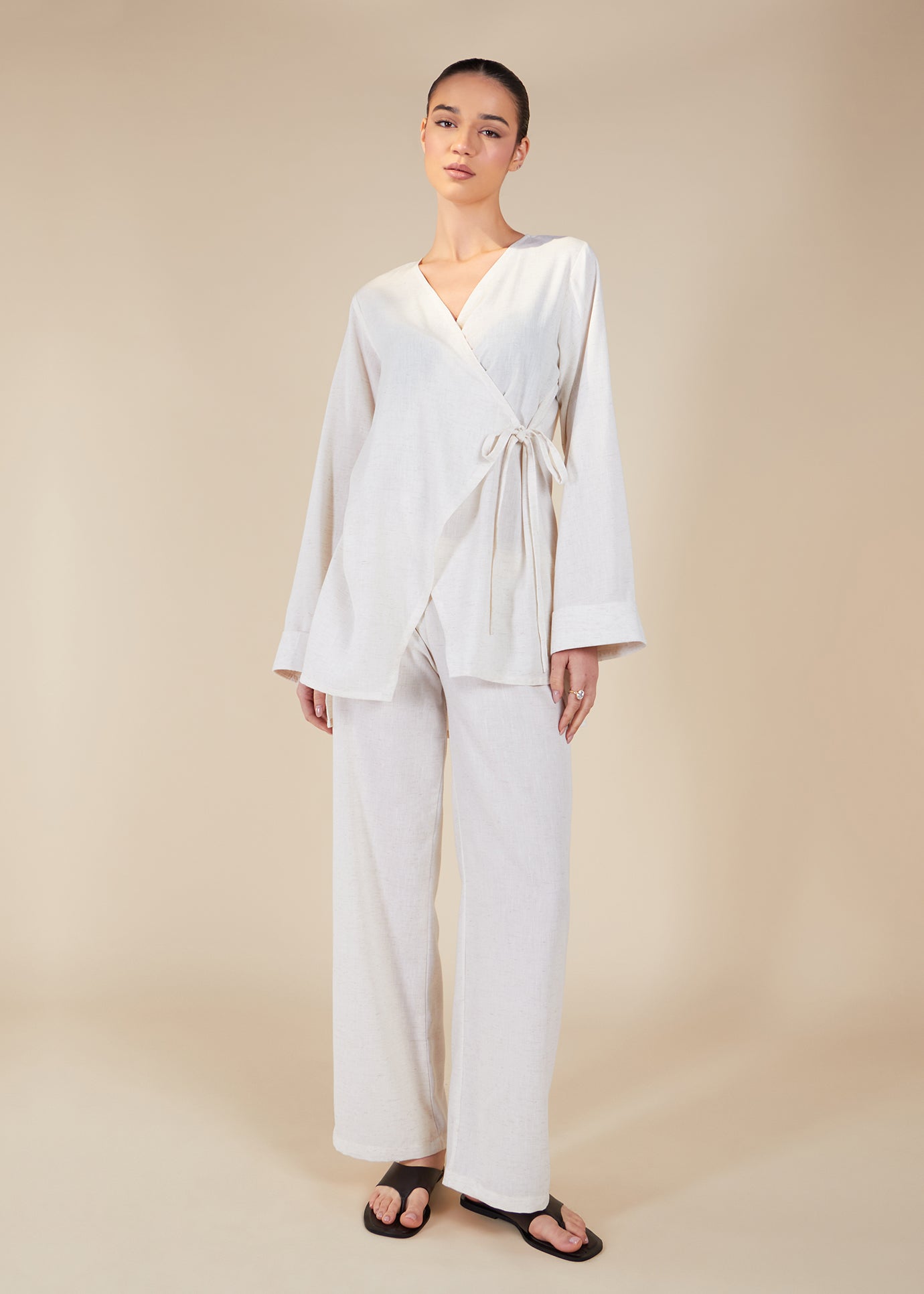 Side Wrap Co-Ord Nude - Final Sale