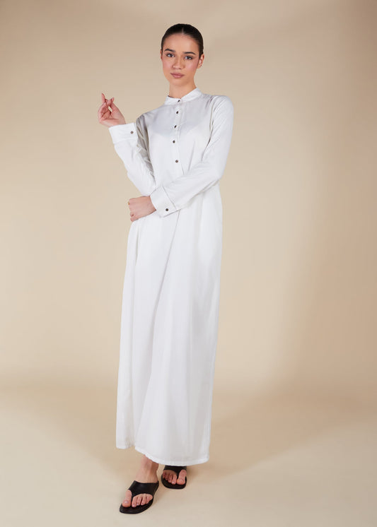 Elementary Abaya White - Final Sale
