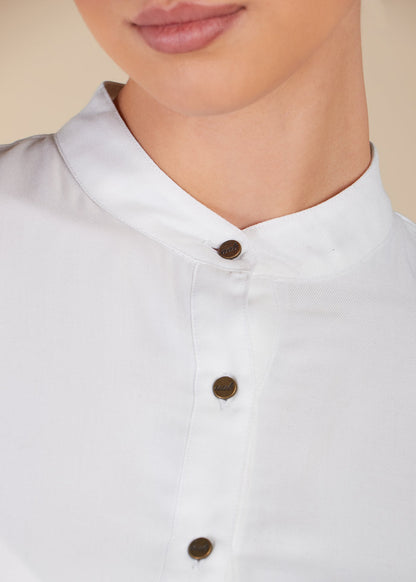 Elementary Abaya White - Final Sale