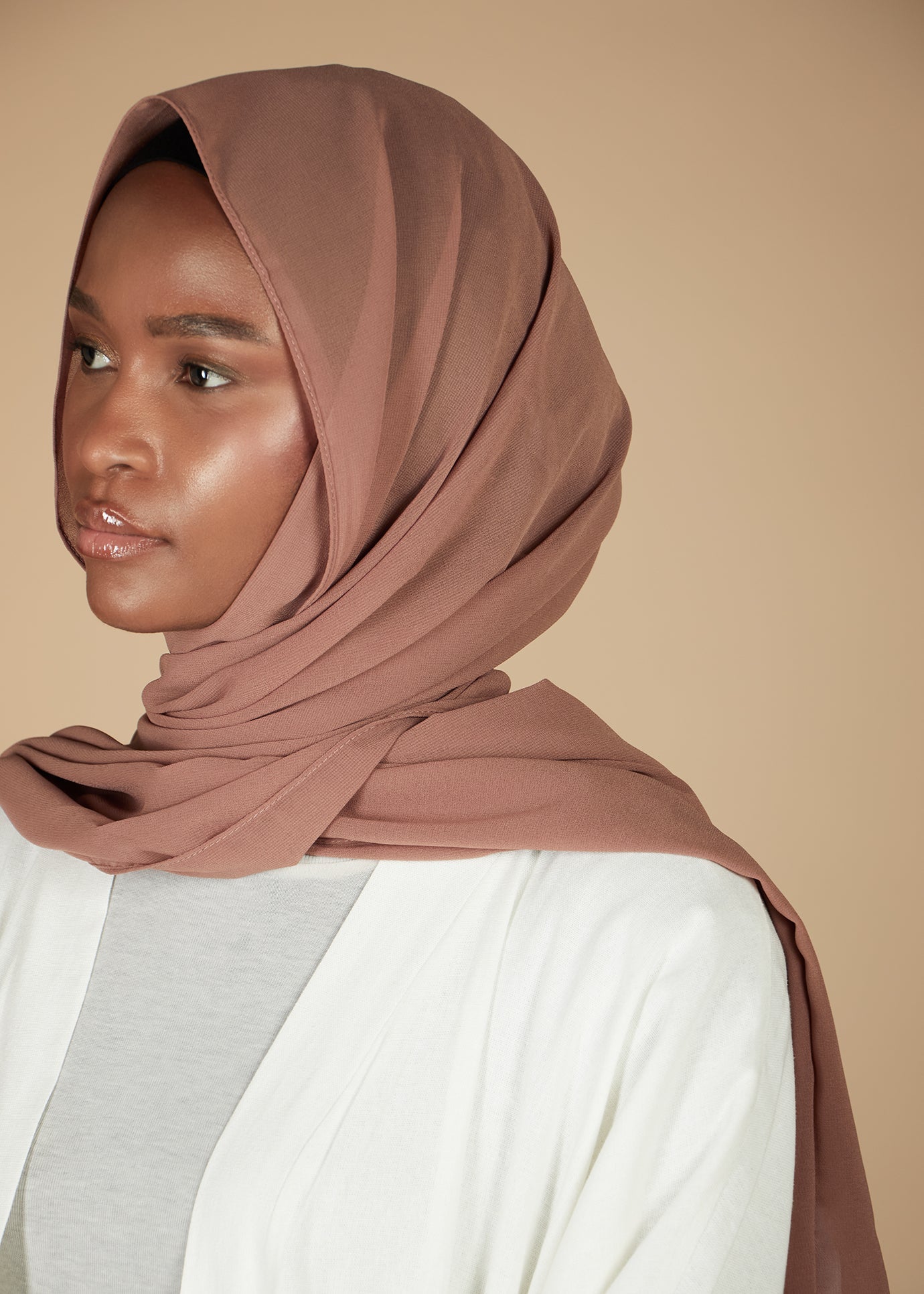 Fawn Crepe Hijab - Final Sale