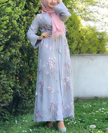 Shaznin-Floral Abaya