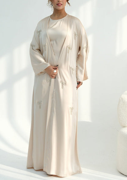 Aimah Crystal Bow Abaya Set