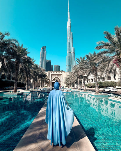 Aya Beaded Cape Dress