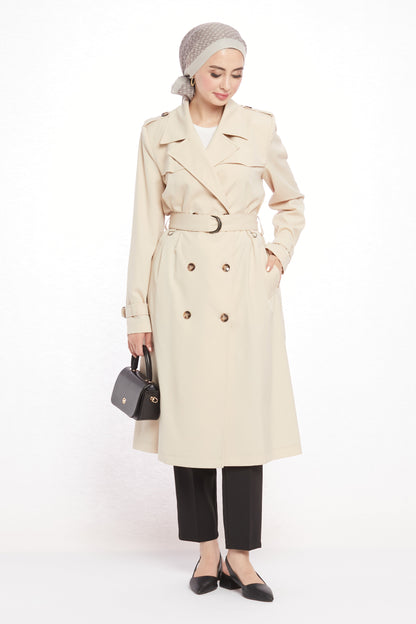 V-Neck Spring Trench Coat Without Lining