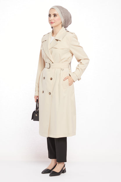 V-Neck Spring Trench Coat Without Lining