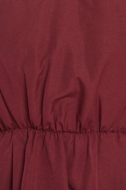 Polo Neck Summer Shirt with Gathered Collar