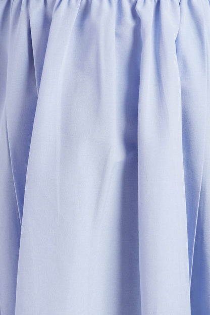 Polo Neck Summer Shirt with Gathered Collar