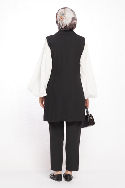 Single Button V Neck Womens Vest
