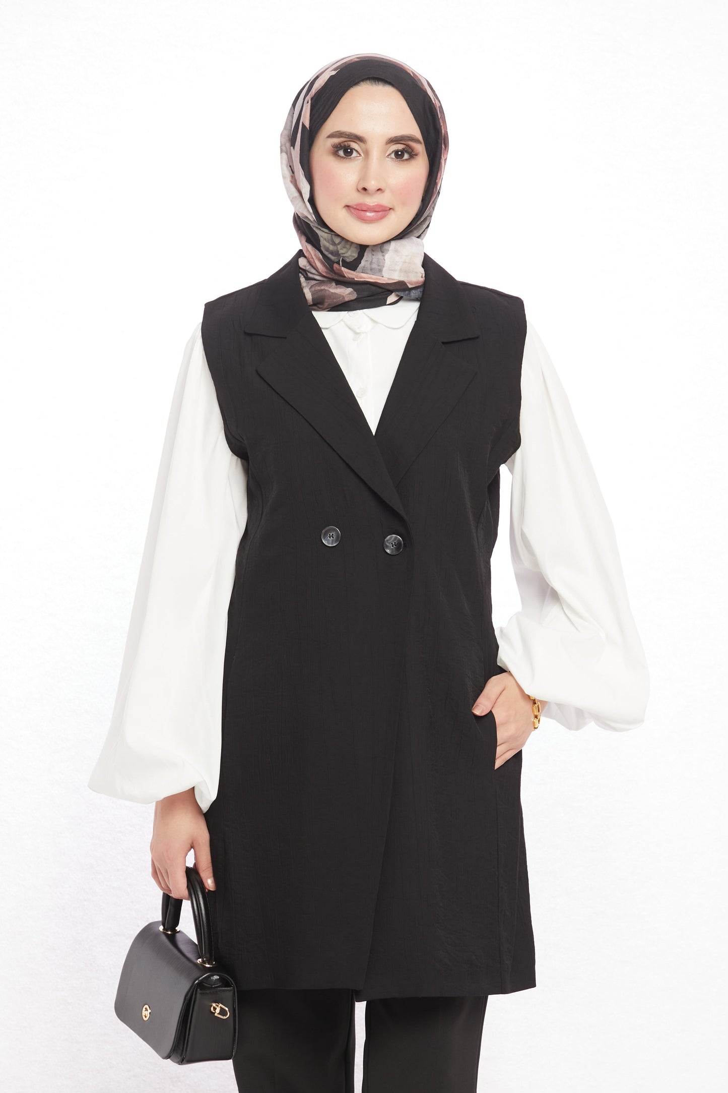 Single Button V Neck Womens Vest