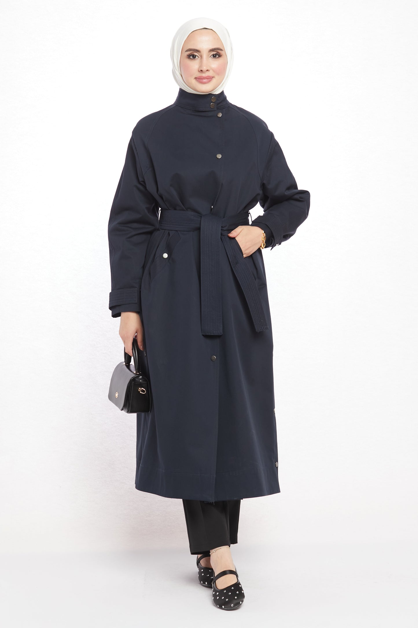 High Neck Long Coat