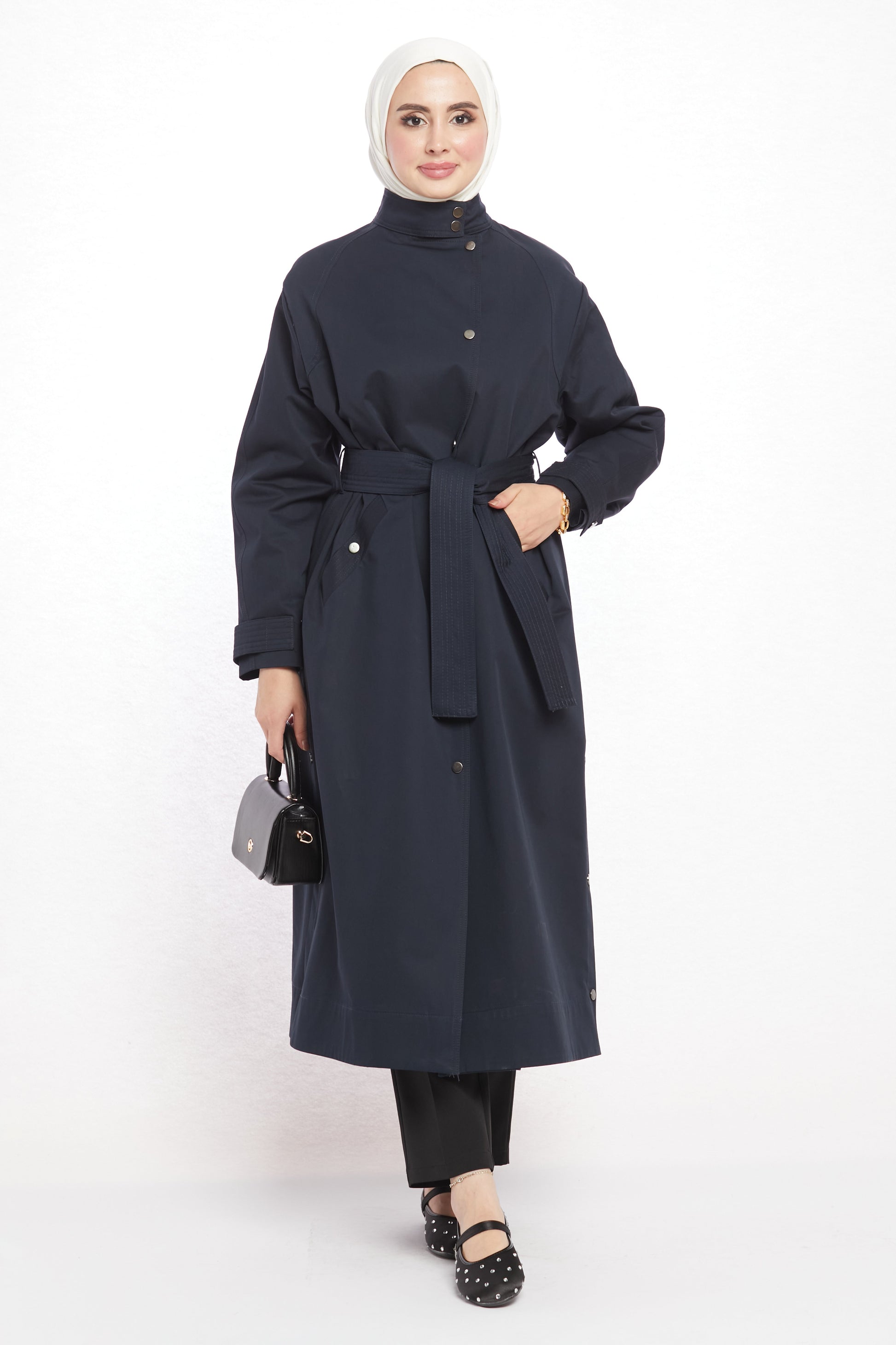 High Neck Long Coat