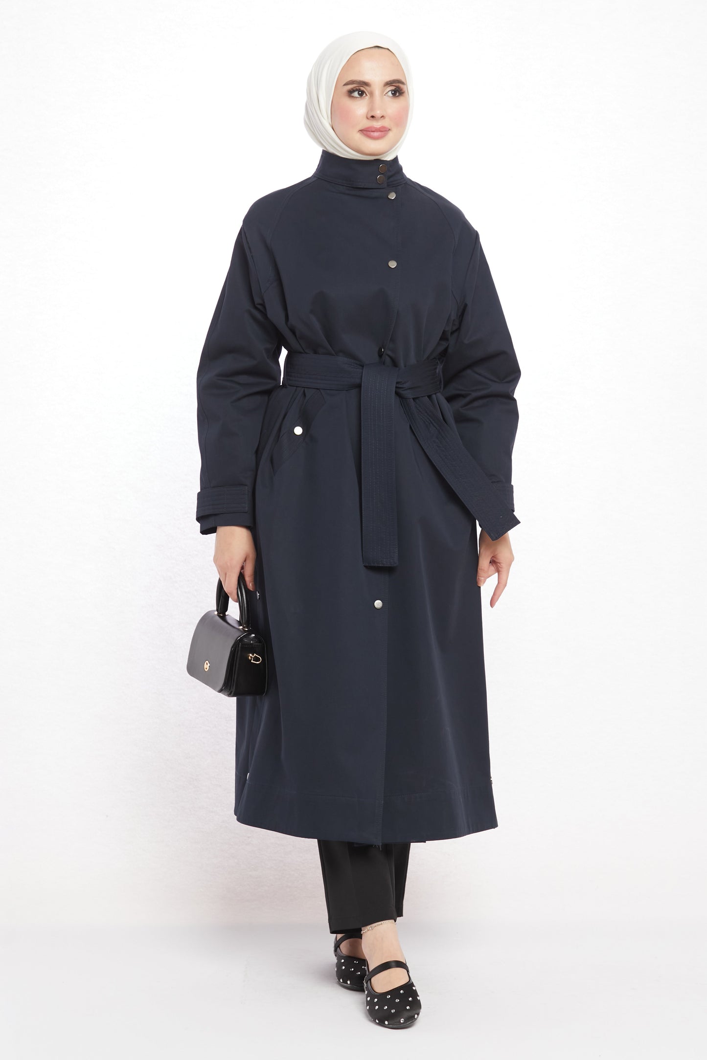 High Neck Long Coat