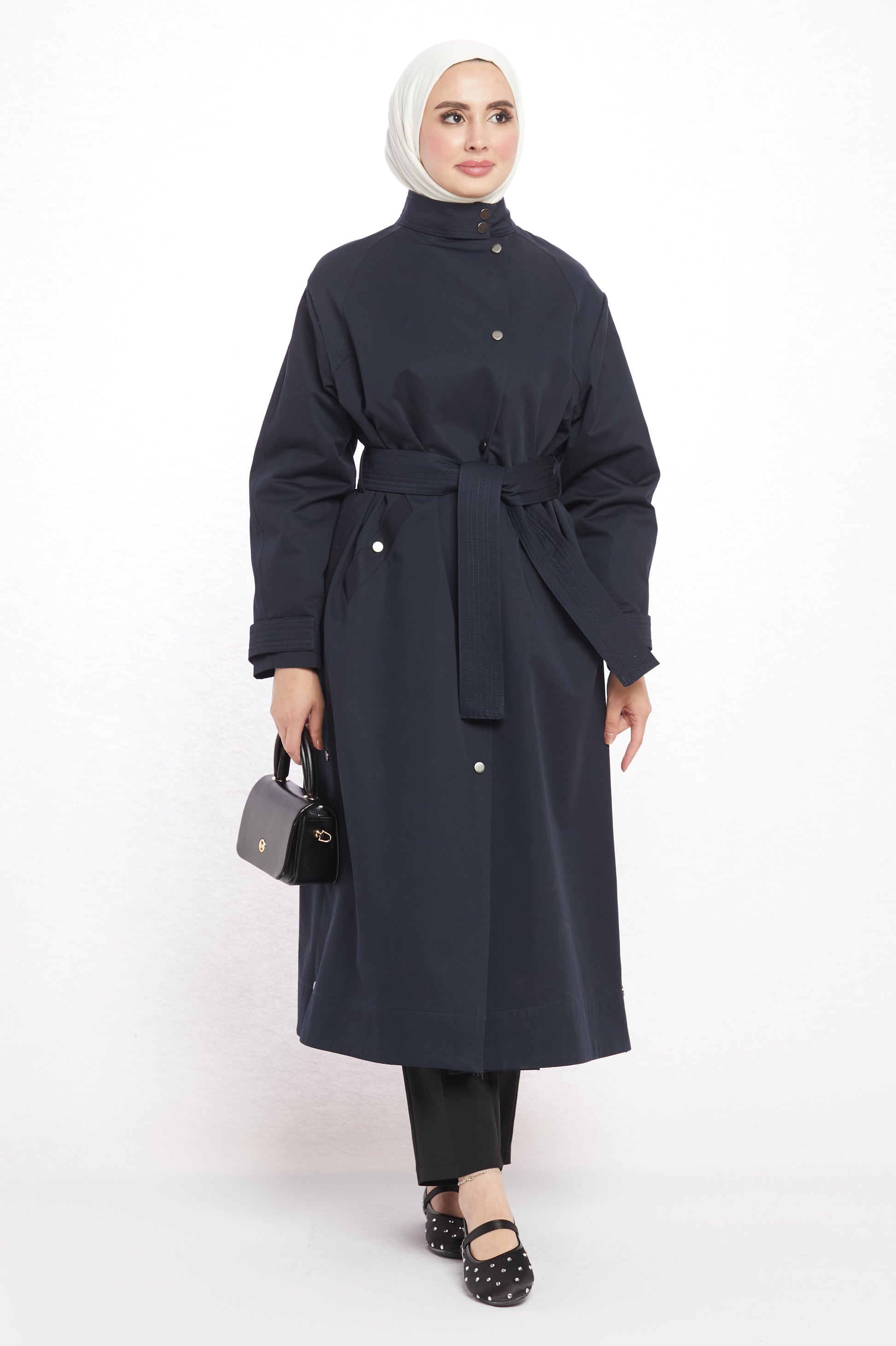 High Neck Long Coat