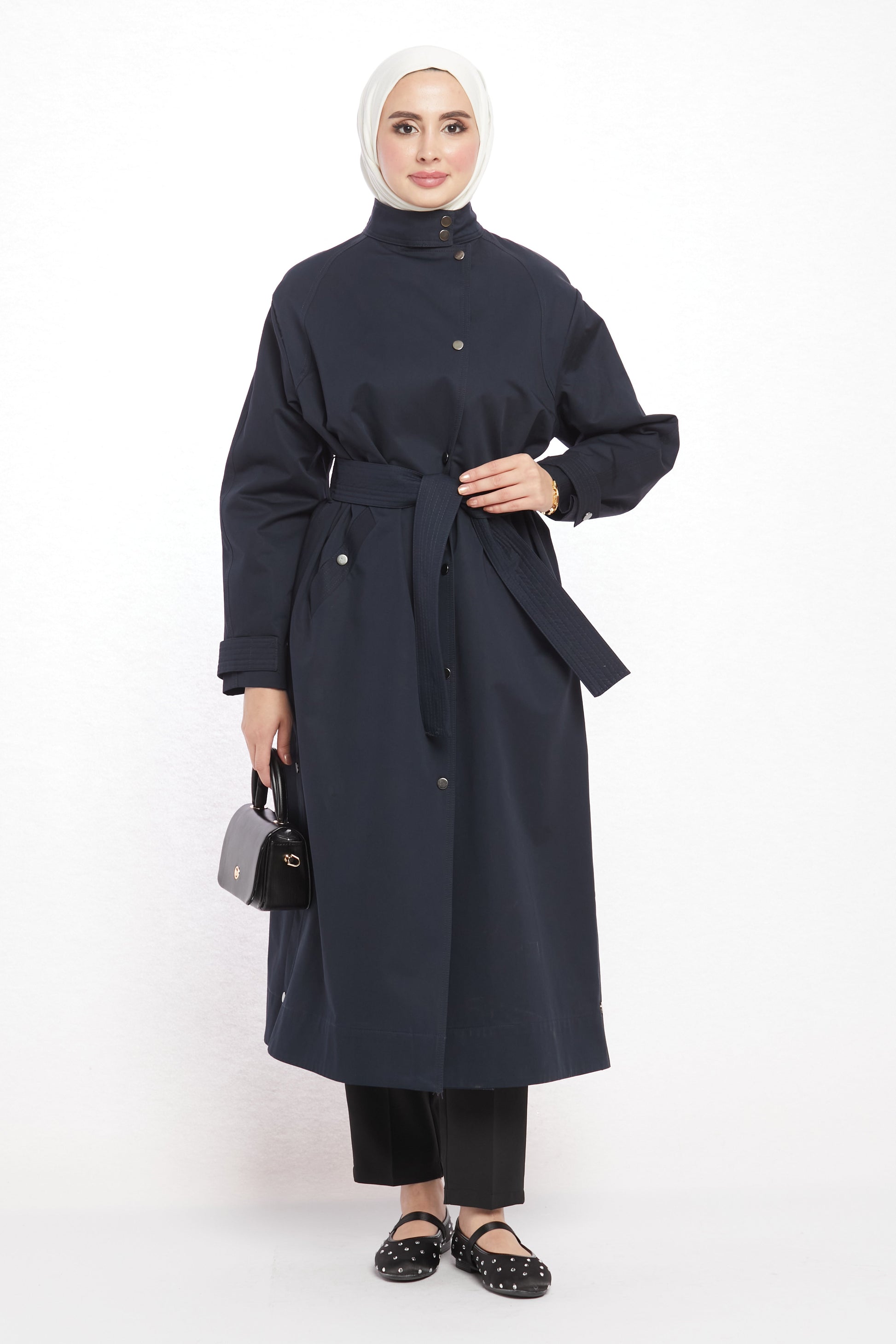 High Neck Long Coat