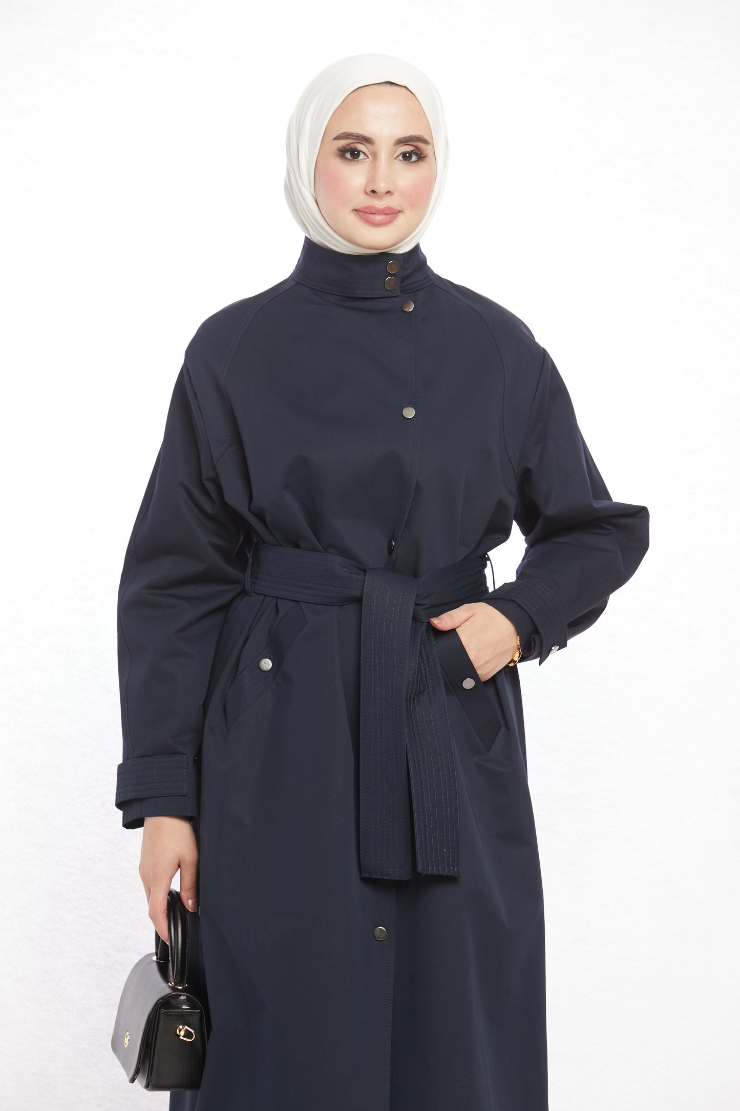 High Neck Long Coat