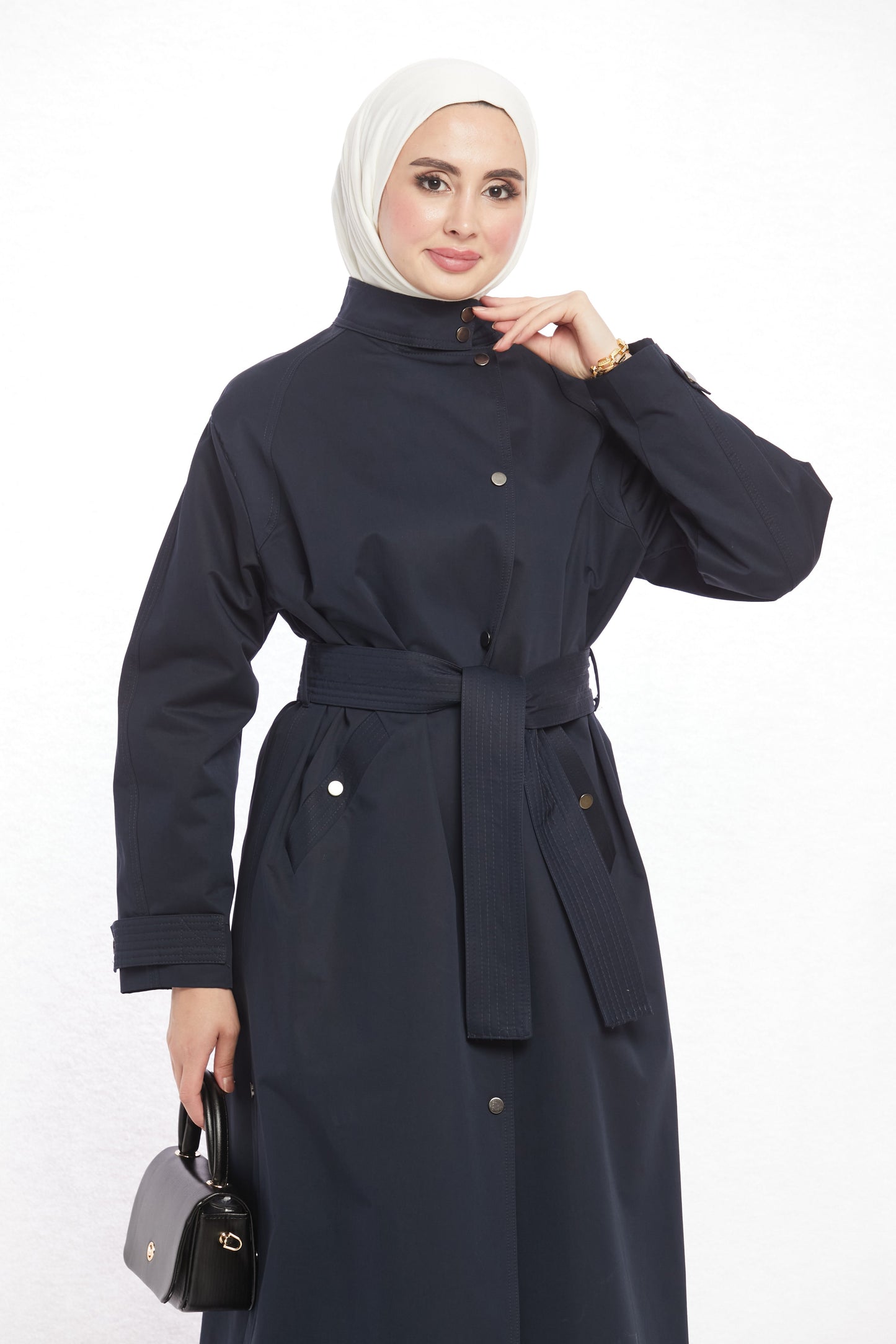 High Neck Long Coat