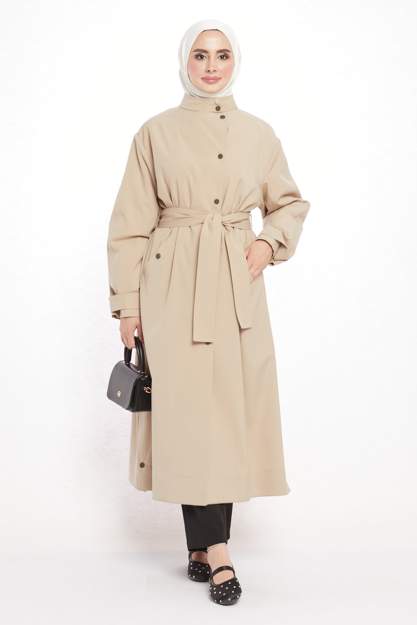 High Neck Long Coat