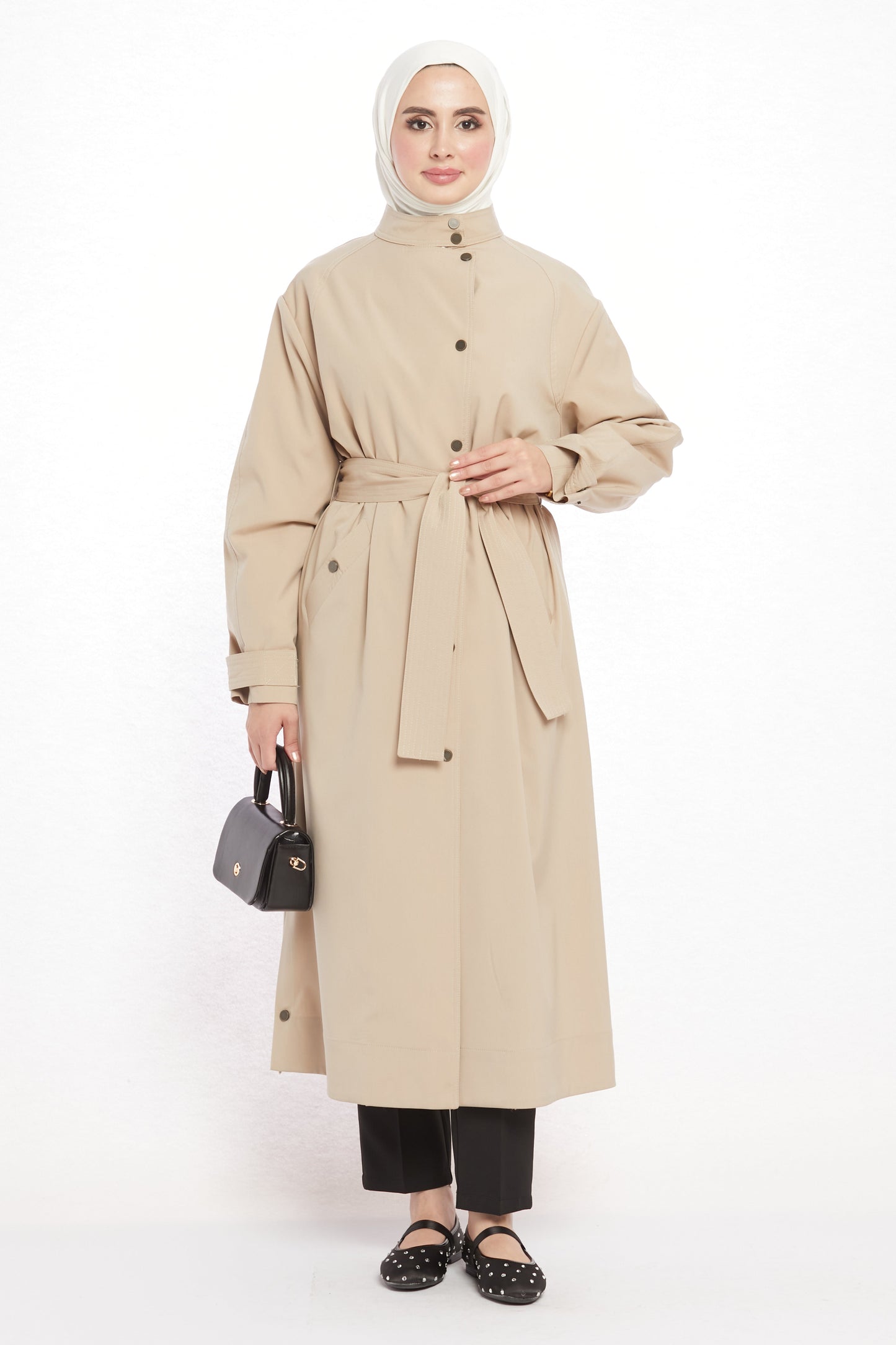 High Neck Long Coat
