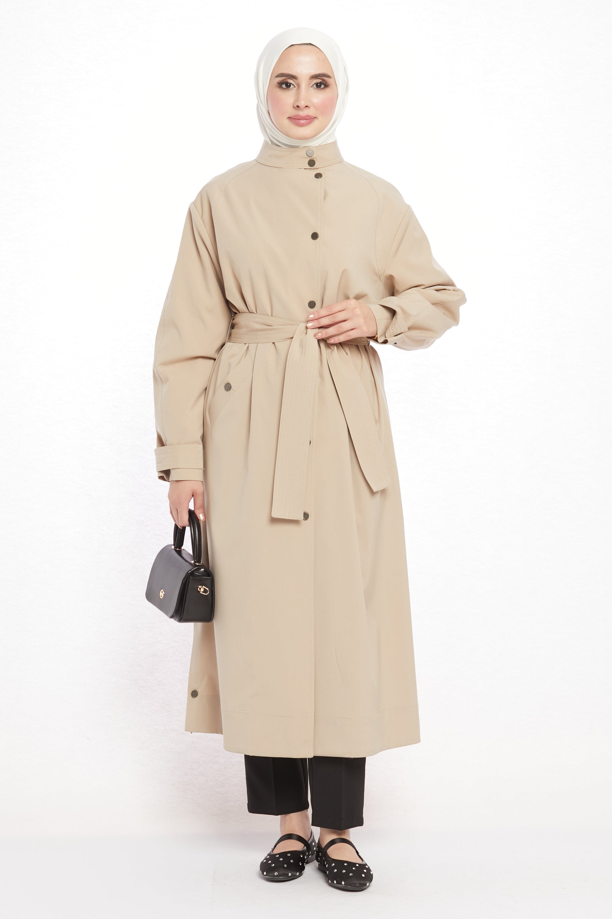 High Neck Long Coat