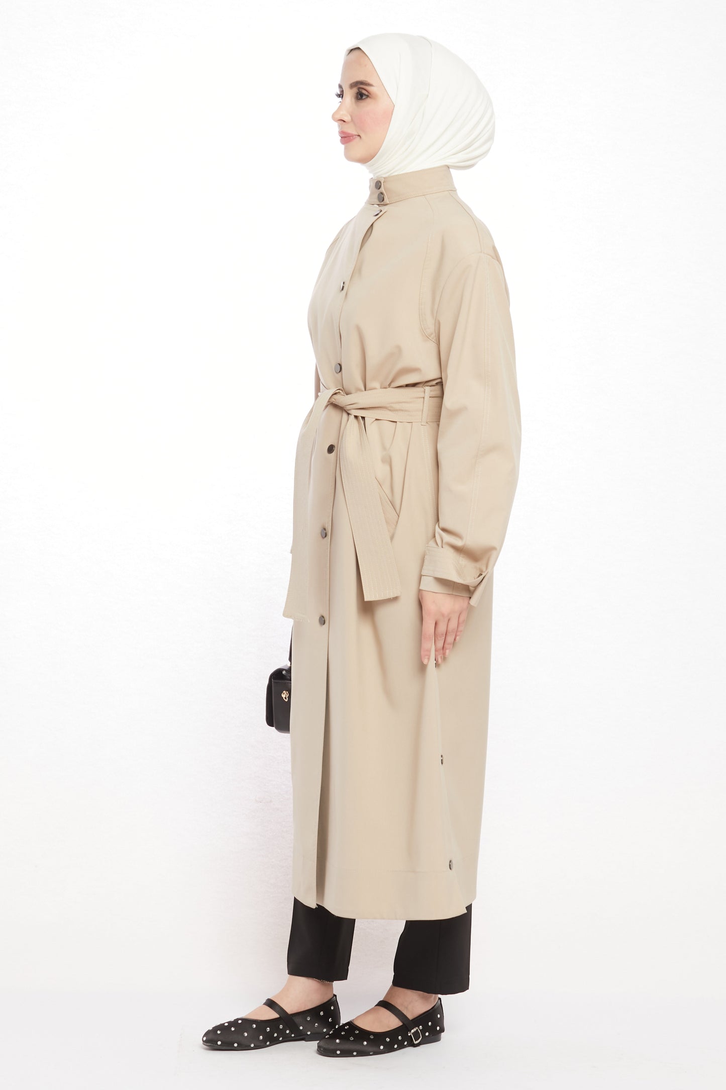 High Neck Long Coat