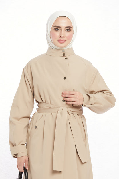 High Neck Long Coat