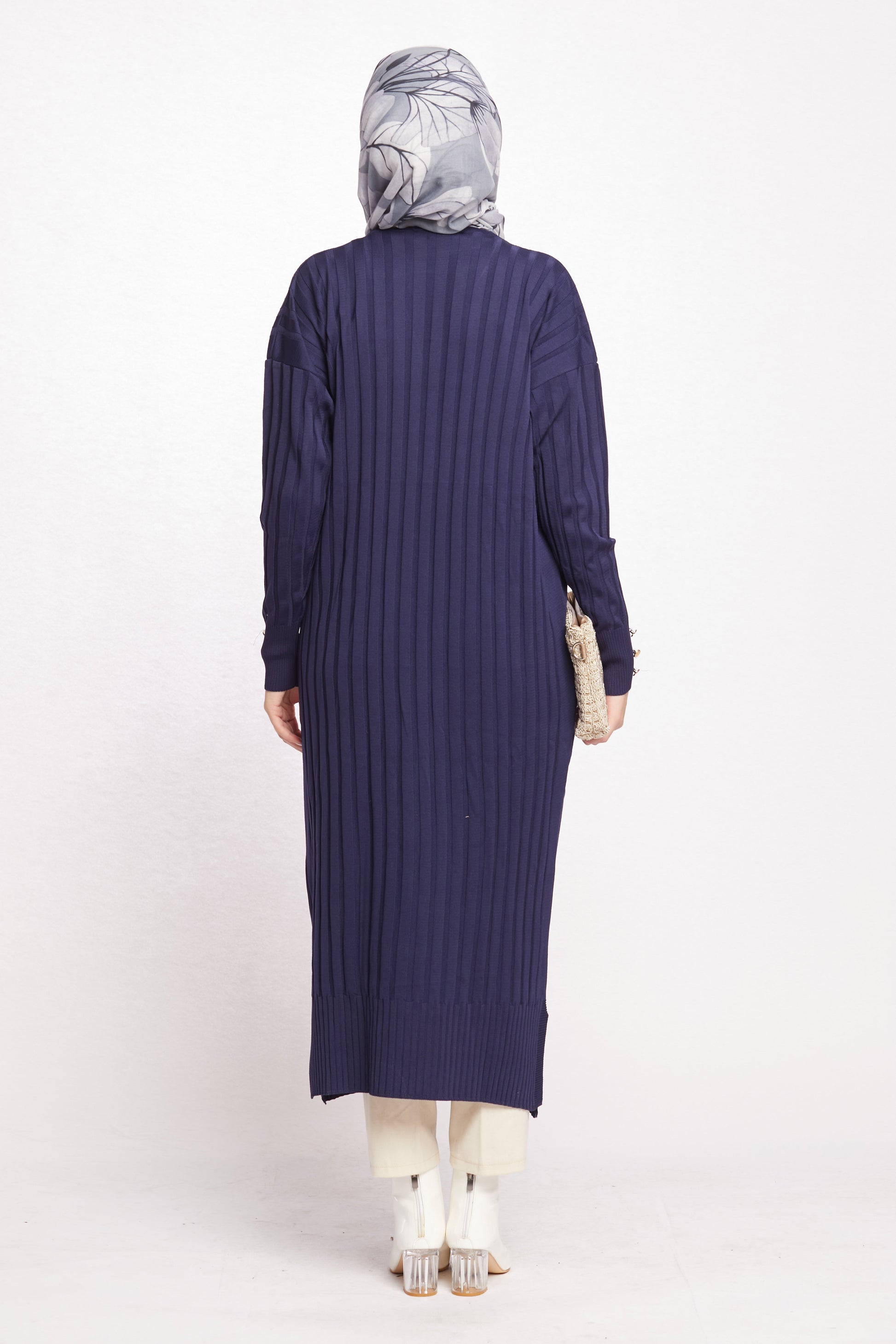 Striped Wide Collar Cardigan