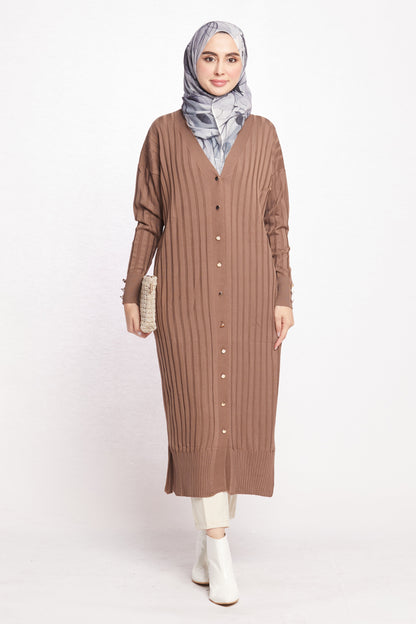 Striped Wide Collar Cardigan