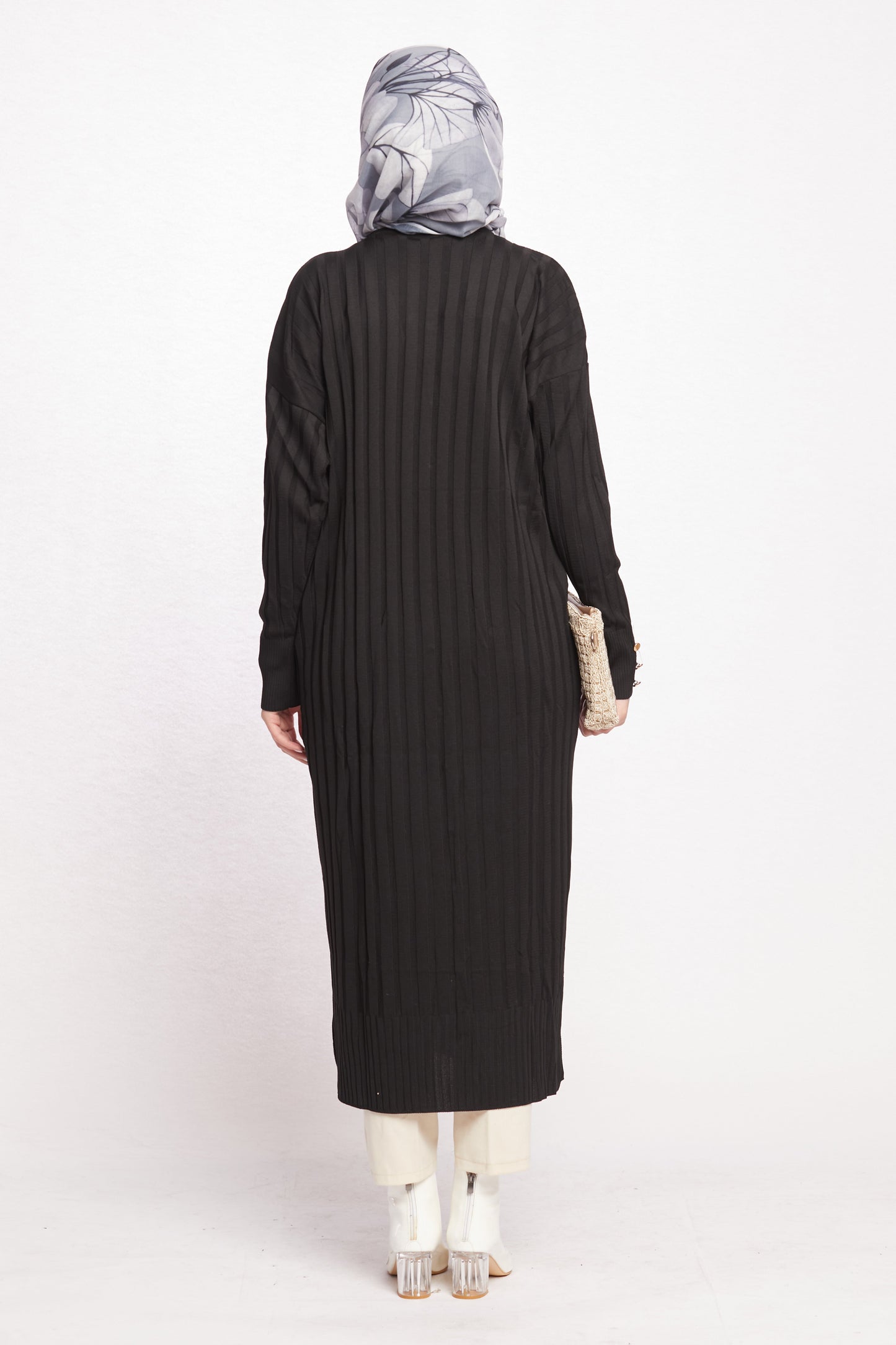 Striped Wide Collar Cardigan