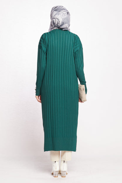 Striped Wide Collar Cardigan