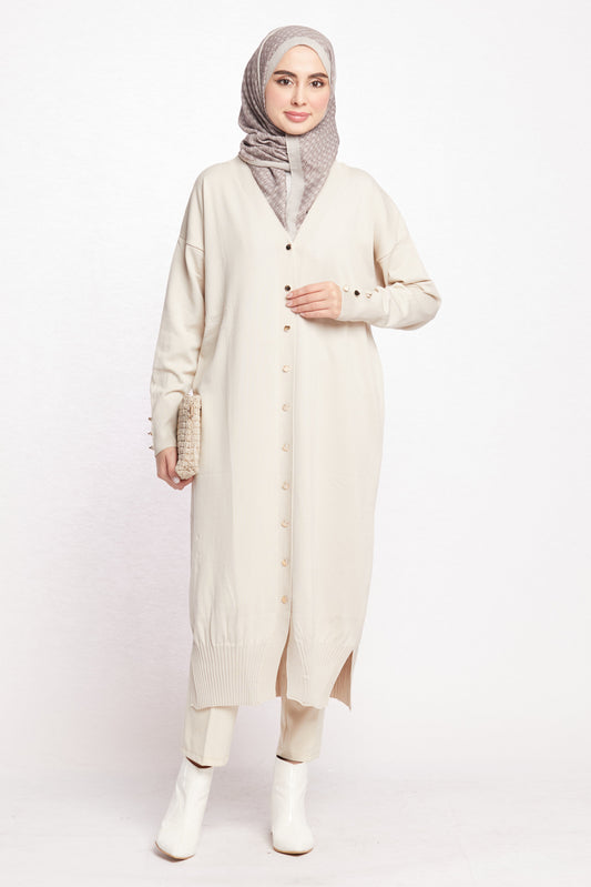 Long V-Neck Cardigan