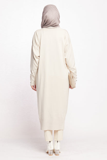 Long V-Neck Cardigan