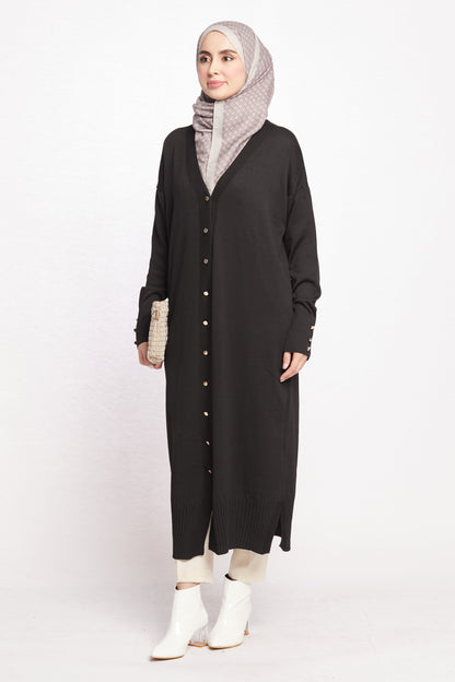 Long V-Neck Cardigan