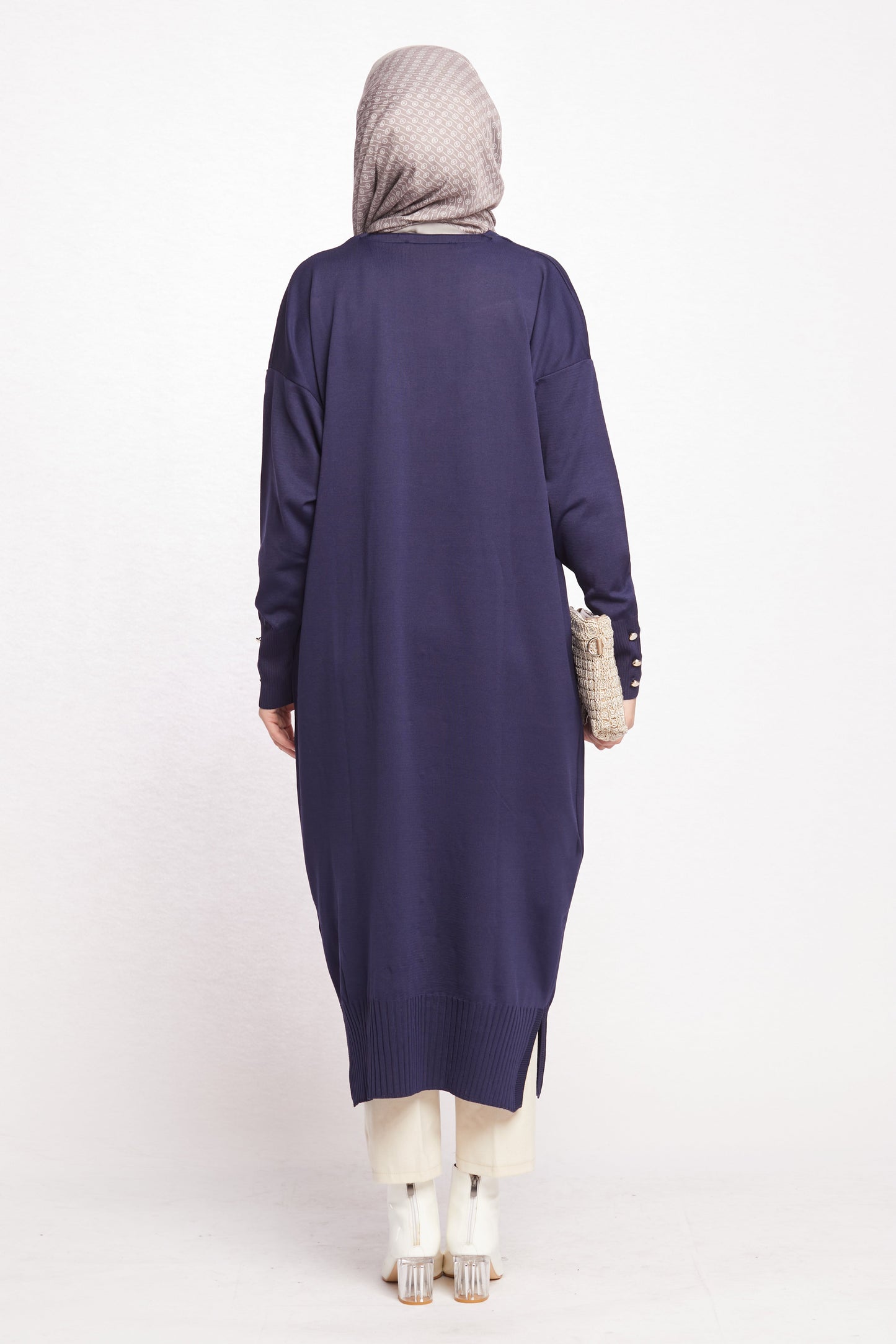 Long V-Neck Cardigan