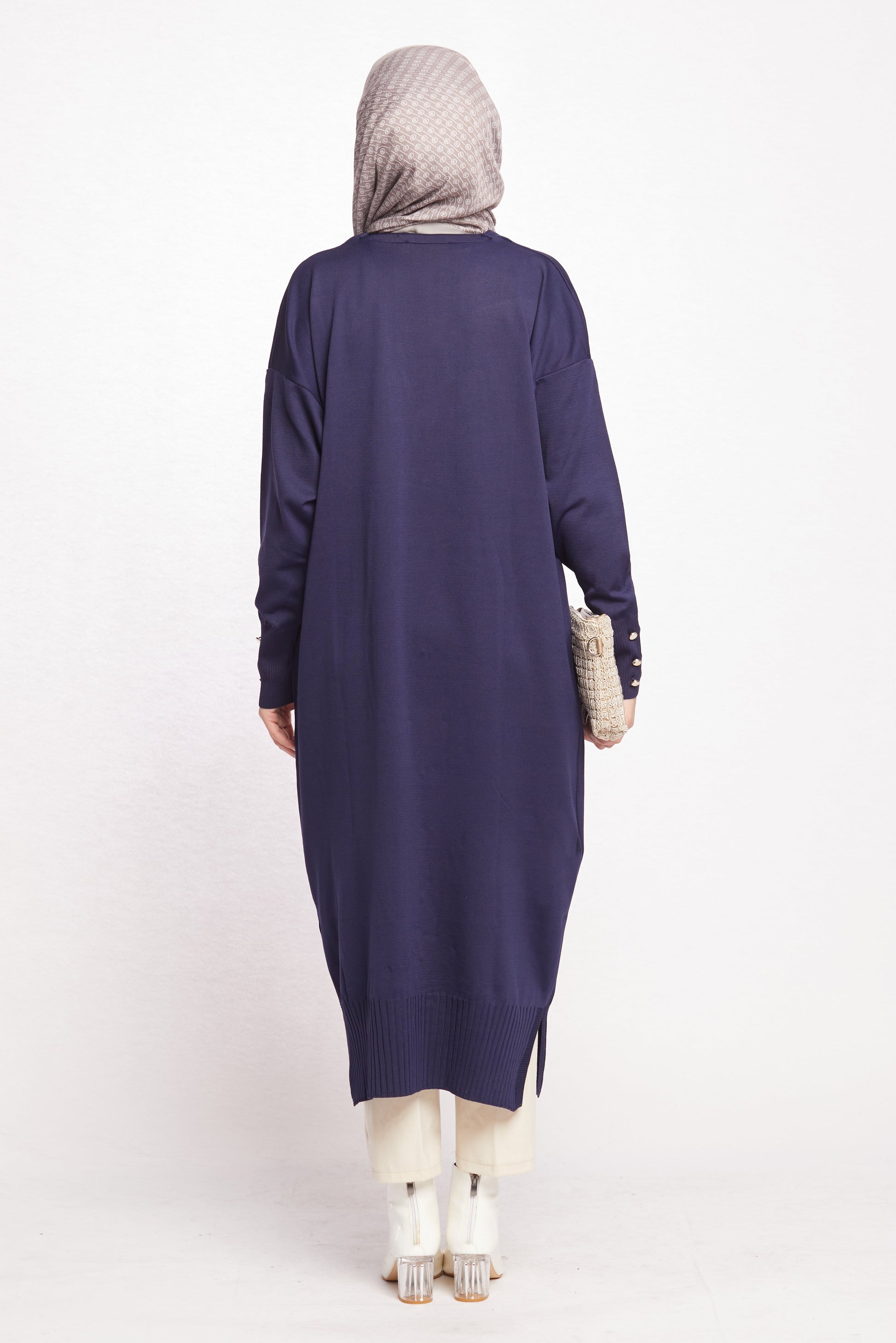 Long V-Neck Cardigan